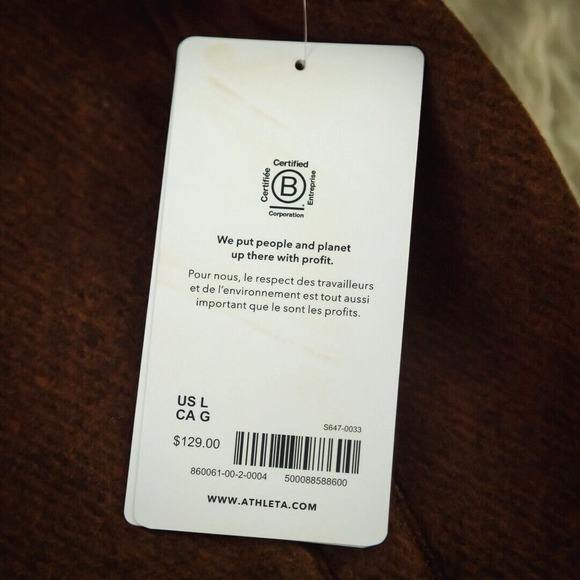 Athleta Size Large L Stroll Fleece Full Zip Long Long Sleeve Active Jacket NEW - Picture 5 of 8